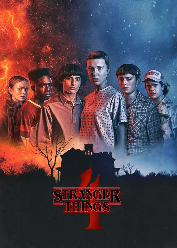 STRANGER THINGS - SEASONS 1, 2, 3 & 4 - TV SHOW POSTER SET