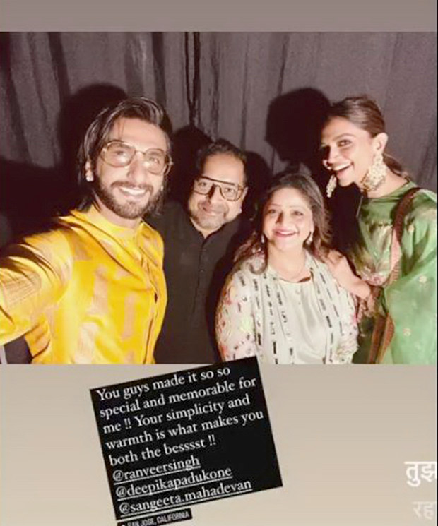 Ranveer Singh and Deepika Padukone spend date night at Shankar Mahadevan’s concert