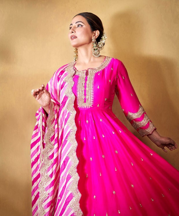 Ethnic Yard Women's Georgette Brown Semi-Stitched Anarkali Dress Material :  Amazon.in: Fashion