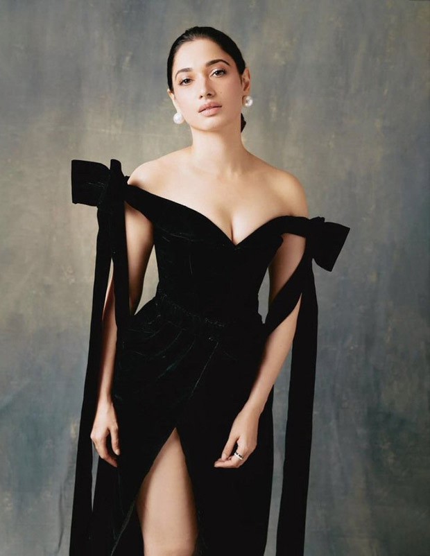 Tamannaah Bhatia sets style goals in a glam black velvet gown : Bollywood News - Bollywood Hungama