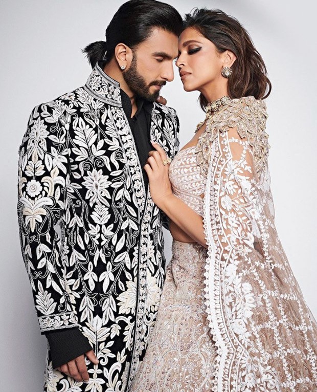 Deepika and Ranveer shine in Manish Malhotra's outfits at Mijwan