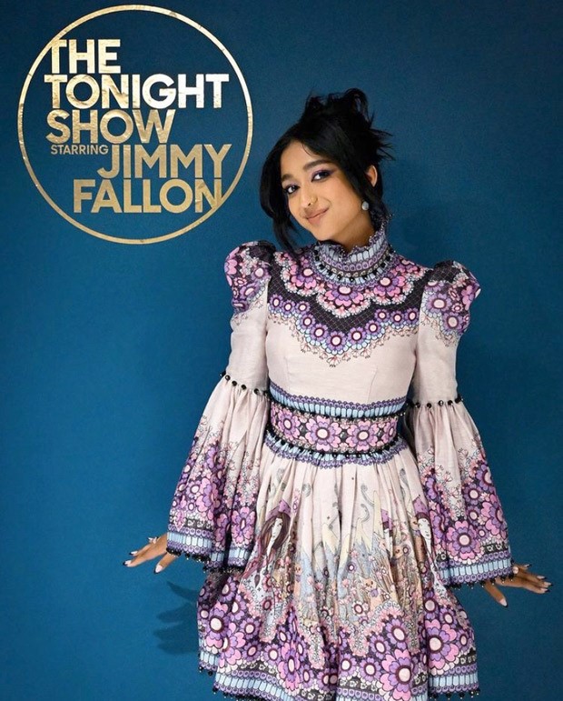 Never Have I Ever star Maitreyi Ramakrishnan displays floral magic in Zimmermann’s purple dress on Tonight Show starring Jimmy Fallon Never Have I Ever star Maitreyi Ramakrishnan displays floral magic in Zimmermann’s purple dress on Tonight Show starring Jimmy Fallon