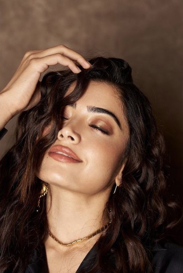 Rashmika Mandanna looks like the epitome of elegance in black silk shirt and brocade trousers worth Rs. 50K 