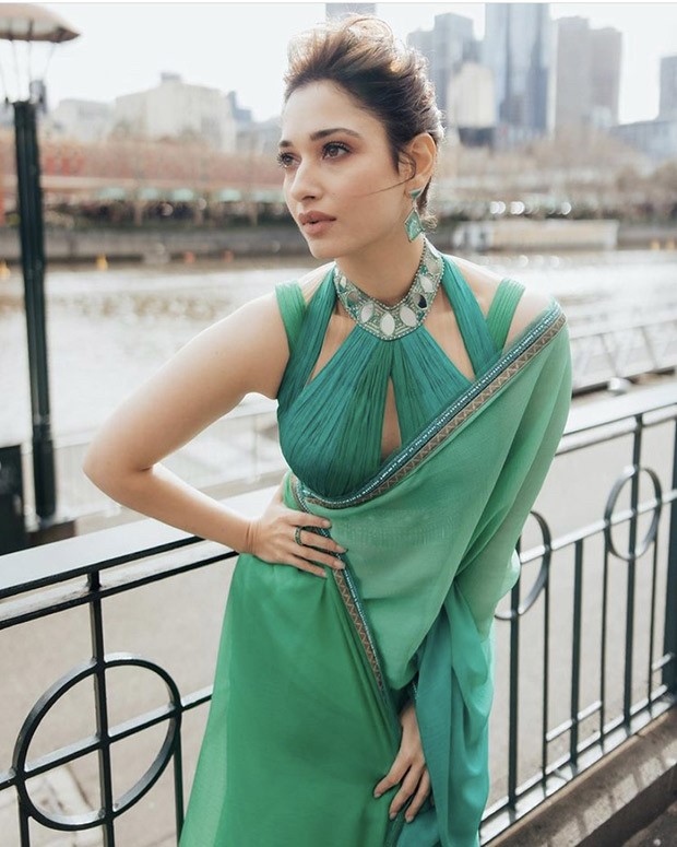 tamanna bhatia green dress Tamannaah Bhatia stuns in her latest boho green dress, #tamannahbhatia #peepingmoon