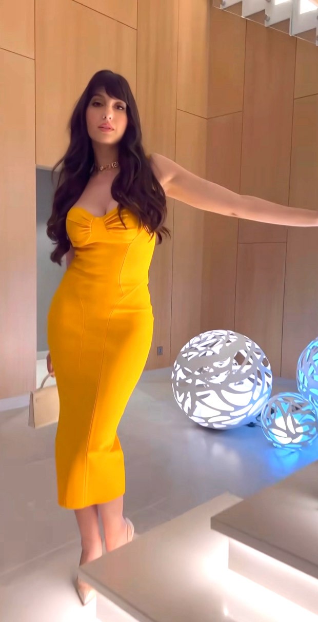 Sex Of Nora Fatehi - Nora Fatehi is all fired up in a gorgeous yellow body-con dress in her  latest video : Bollywood News - Bollywood Hungama