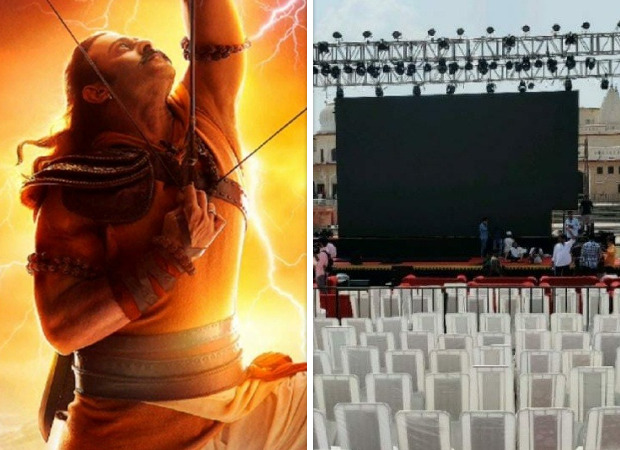 BREAKING 50 feet HUGE poster of Adipurush to be unveiled at Ayodhya; 10,000 fans expected at the event; 250 policemen deployed
