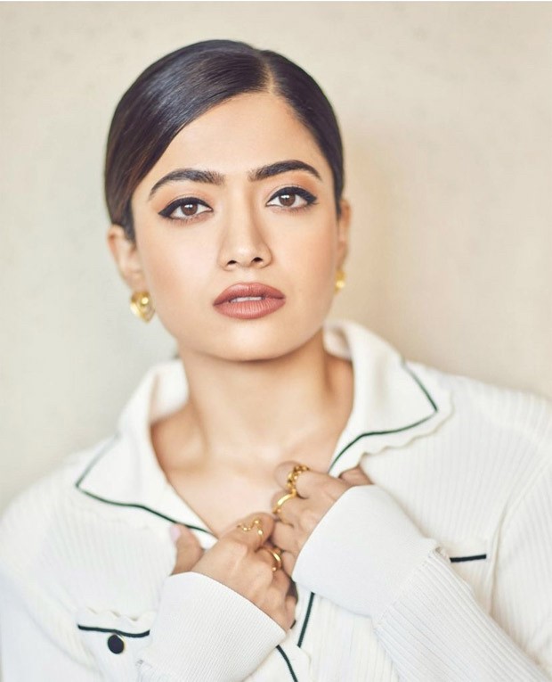 Rashmika Mandanna stuns in striped body-con dress worth Rs. 42,000 for Goodbye promotions