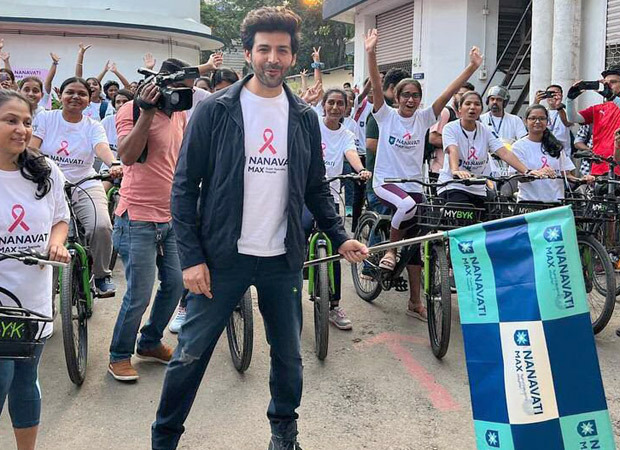 Kartik Aaryan flags off cyclothon to raise awareness about Breast Cancer