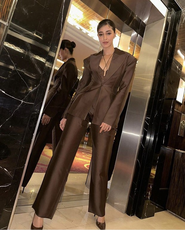 Ananya Panday turns up the glam quotient in brown pantsuit for book launch event