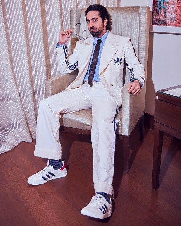 Ayushmann Khurrana looked dapper in a Gucci X Adidas suit at the evening  soiree with Anna Wintour last evening in Mumbai : Bollywood News -  Bollywood Hungama