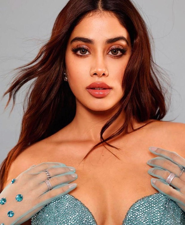 Janhvi Kapoor dresses in a shimmering blue gown and translucent gloves,  channels her inner Disney Princess : Bollywood News - Bollywood Hungama