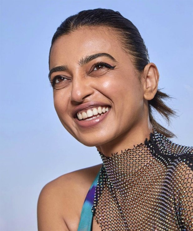 Radhika Apte raises the fashion bar in a dual bodysuit and denim flared pants for Monica, O my darling promotions 