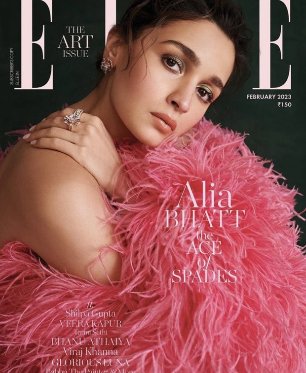 Alia Bhatt looks nothing short of dreamy in pink lemon hued gown and fur  shrug as she turns cover girl for Elle magazine : Bollywood News -  Bollywood Hungama