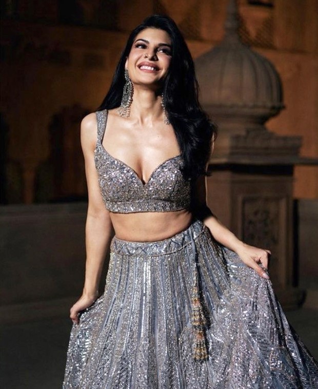 Jacqueline Fernandez is a sight of ethnic bliss in a stunning silver lehenga for her latest song 1