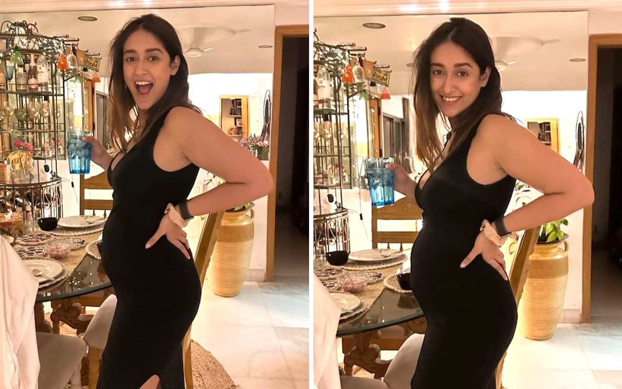 Expectant mom Ileana D'Cruz glows in black dress as she shows off baby bump; says, “Bump alert ‼”