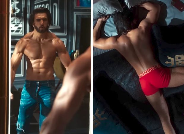 Ranveer Singh as 'Rocky Randhawa' goes shirtless flaunting his abs, strips down in new promo of Rocky Aur Rani Kii Prem Kahaani : Bollywood News - Bollywood Hungama