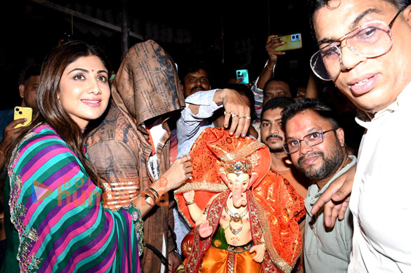 Photos: Shilpa Shetty and Raj Kundra's Ganpati Ji aagman at Ganesh Galli Ganpati Karkhana