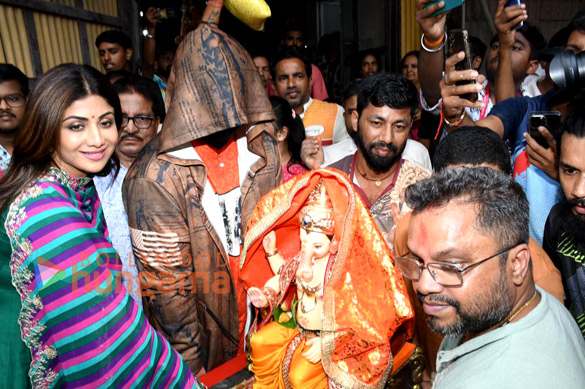 Photos: Shilpa Shetty and Raj Kundra's Ganpati Ji aagman at Ganesh Galli Ganpati Karkhana
