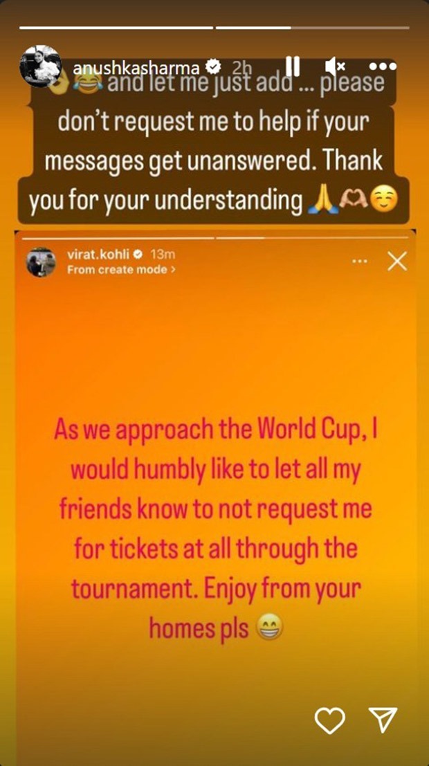 Anushka Sharma and Virat Kohli's hilarious exchange over World Cup tickets leaves fans in high splits