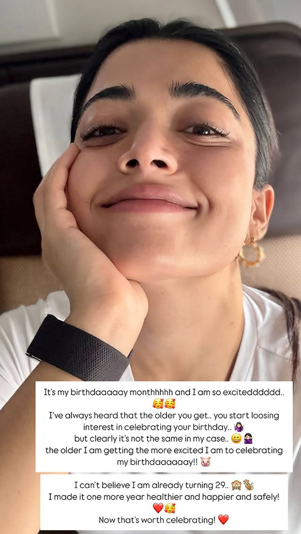 Rashmika Mandanna welcomes birthday month, says she’s “More Excited Than Ever” 