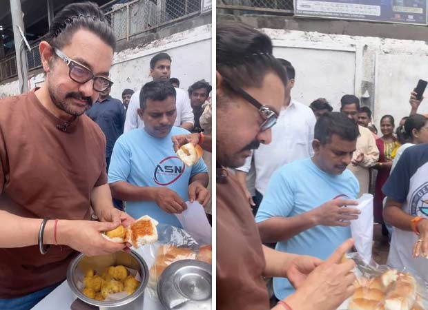 Aamir Khan turns Vada Pav seller in Mumbai during promotions for Sitaare Zameen Par