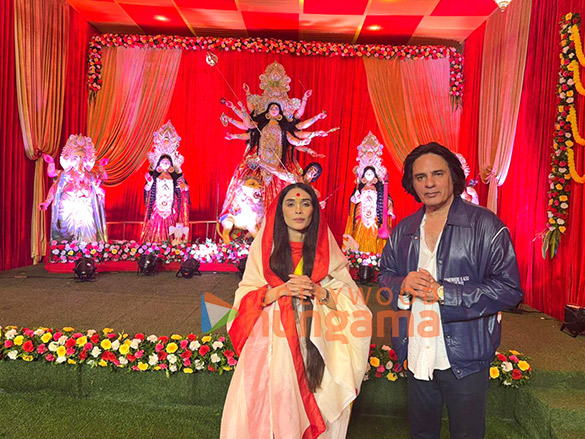 Photos: Rahul Roy and sister Priyanka snapped at the Indian Bangla Club Durga Puja Pandal