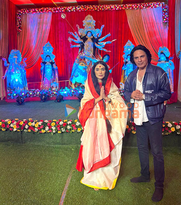 Photos: Rahul Roy and sister Priyanka snapped at the Indian Bangla Club Durga Puja Pandal