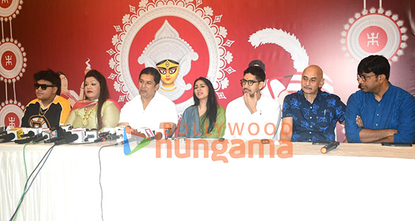 Photos: Tanishaa Mukerji, Ayan Mukerji and others snapped at North Bombay Sarbojanin Durga Puja 2025 press meet