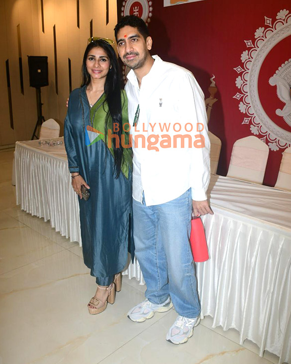 Photos: Tanishaa Mukerji, Ayan Mukerji and others snapped at North Bombay Sarbojanin Durga Puja 2025 press meet