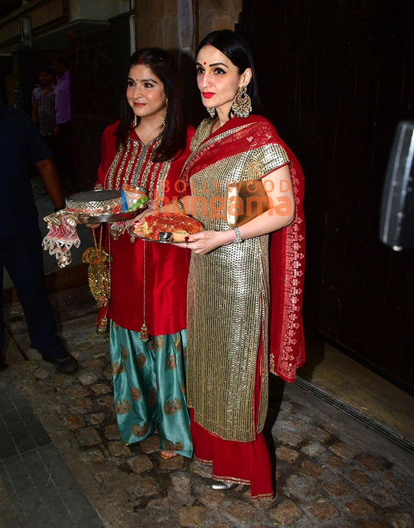 Photos: Raveena Tandon, Varun Dhawan, Geeta Basra, Shilpa Shetty, Mira Rajput Kapoor and others snapped at Anil Kapoor’s residence for Karwa Chauth