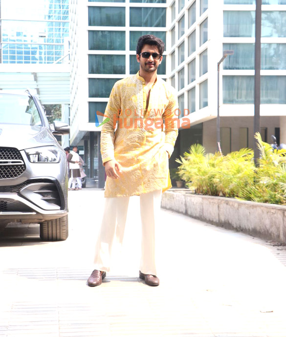 Photos: Tiger Shroff, Sanya Malhotra and Rohit Saraf snapped outside Dharma Productions' office for Diwali puja