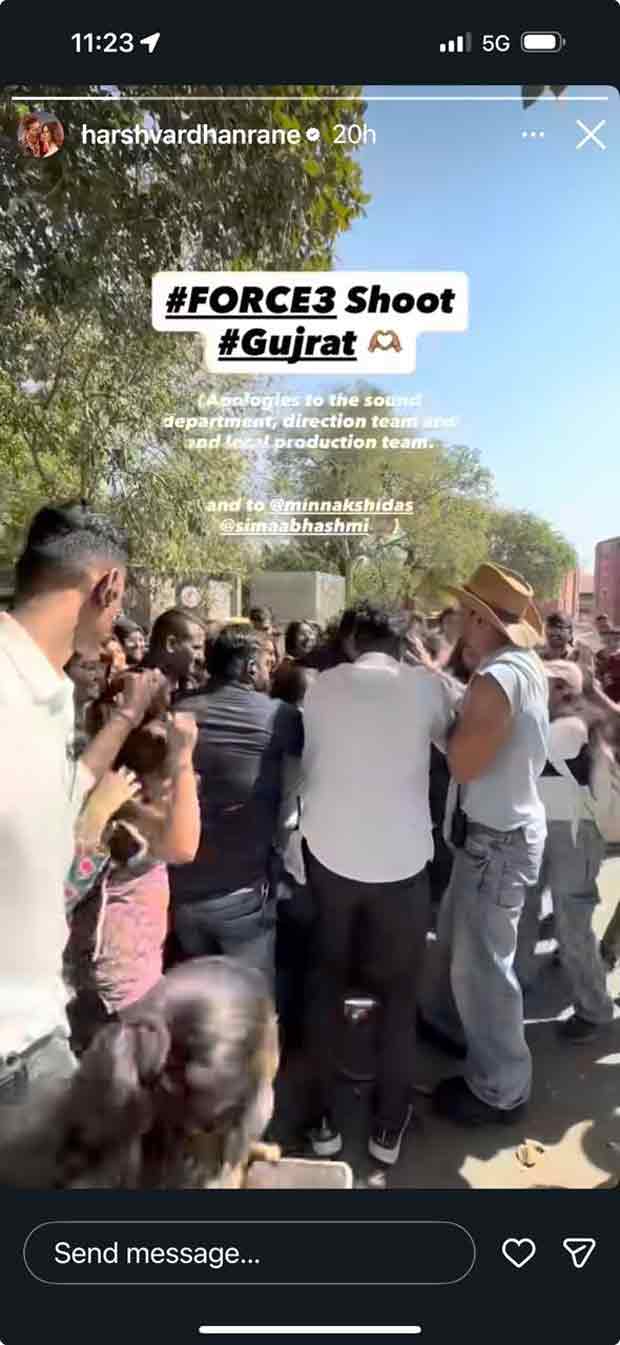 Harshvardhan Rane apologises to Force 3 crew after fan frenzy disrupts Gujarat shoot