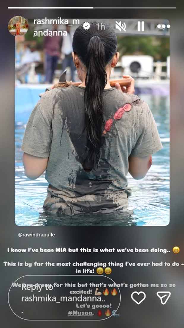 Rashmika Mandanna wraps underwater action sequence for Mysaa; makers call it India’s first female-led underwater fight scene