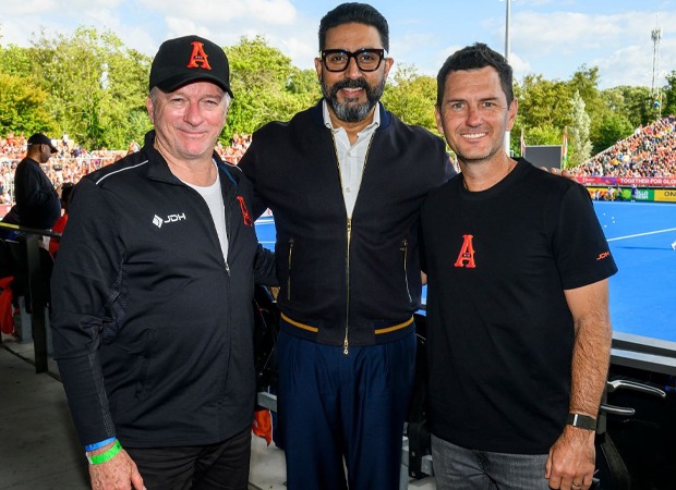 Abhishek Bachchan attends India-Netherlands Hockey World Cup clash ahead of ETPL 2026; Rahul Dravid, Steve Waugh, Jamie Dwyer also join