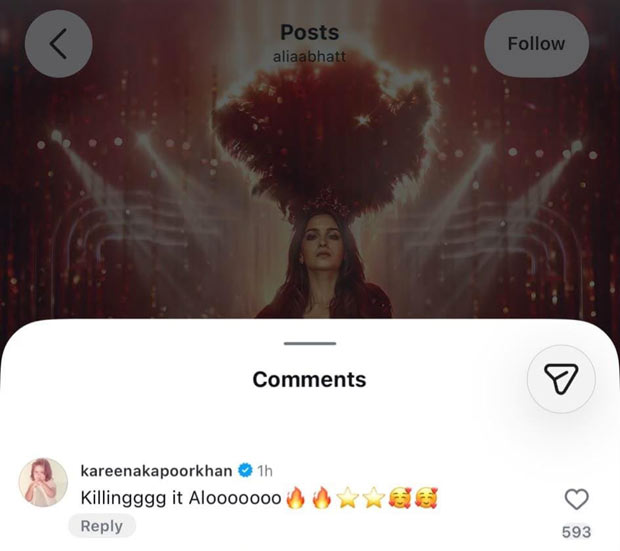 Kareena Kapoor Khan REACTS to Alia Bhatt’s Love & War poster: “Killingggg it Alooooooo”